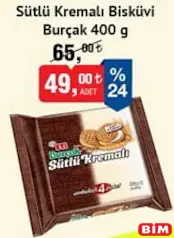ETİ BURÇAK SÜTLÜ KREMALI BİSKÜVİ 400 G